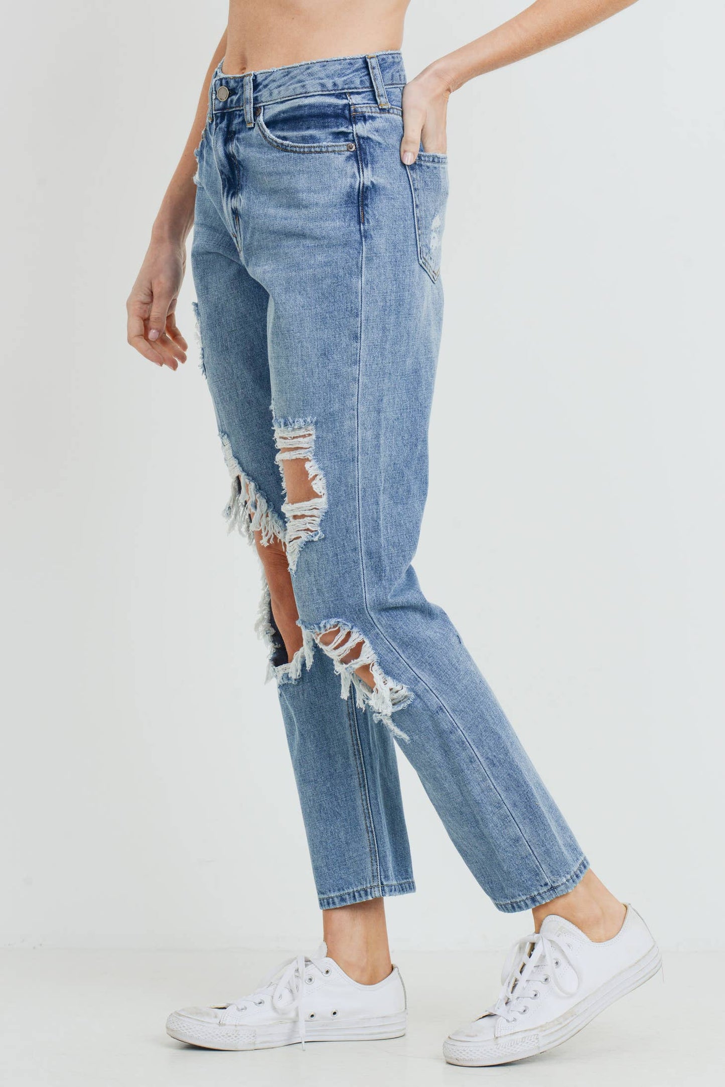 JBD Cordelia Super Destroyed Girl Friend Jeans