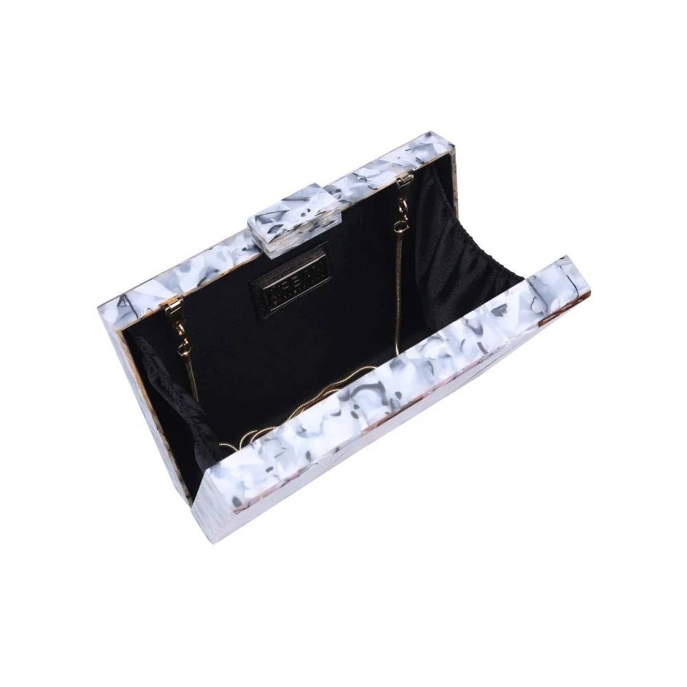 Marbled Neopolitan Acrylic Crossbody Clutch Bag - Wild Luxe Boutique