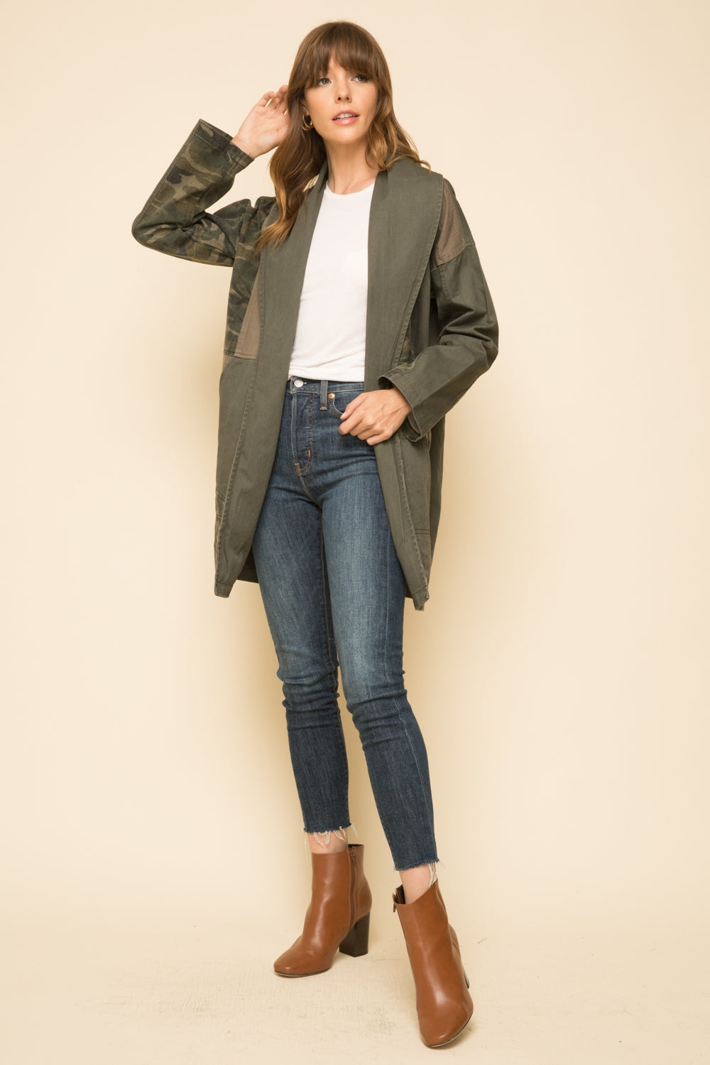 Washed Camo Patchwork Jacket - Wild Luxe Boutique