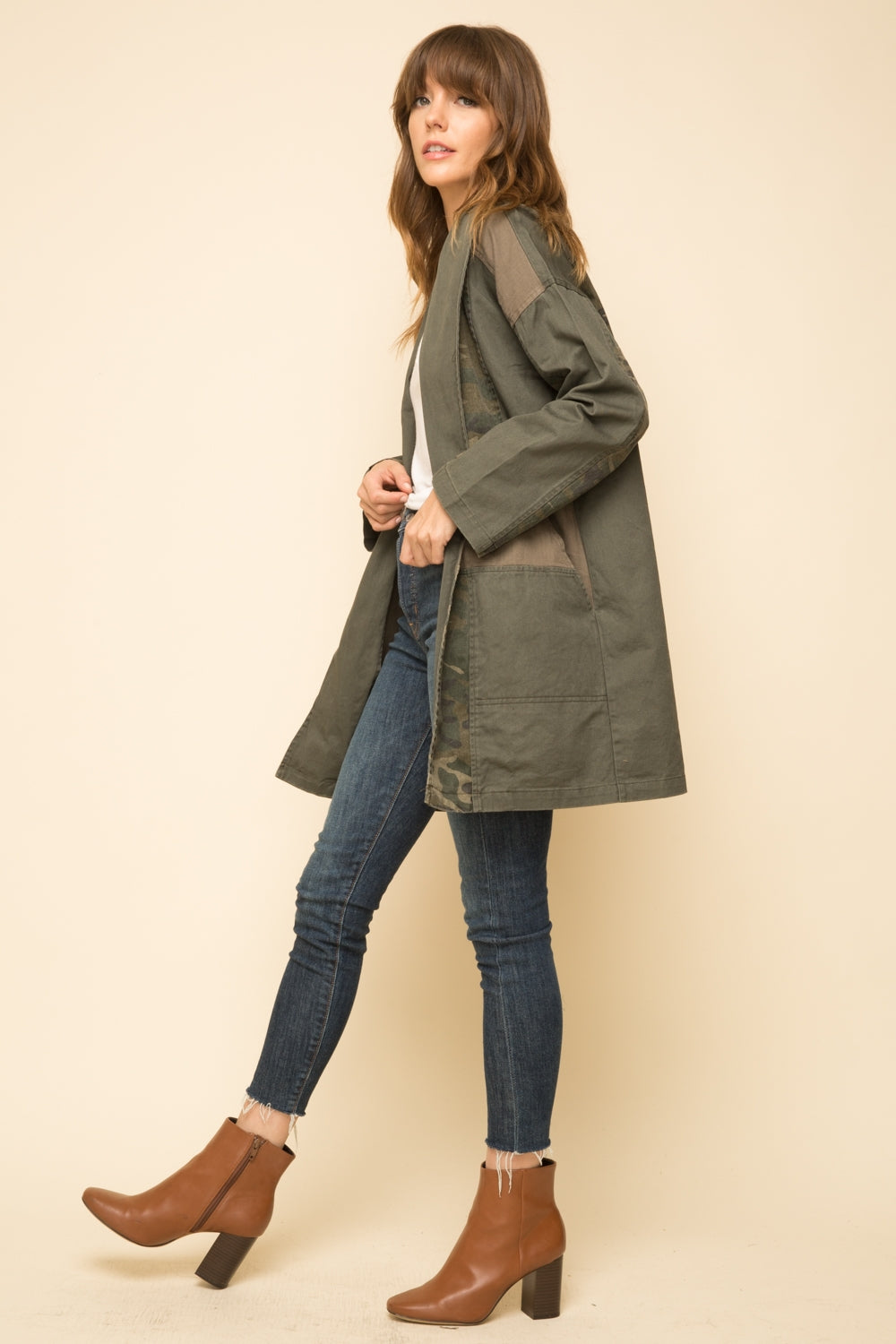 Washed Camo Patchwork Jacket - Wild Luxe Boutique
