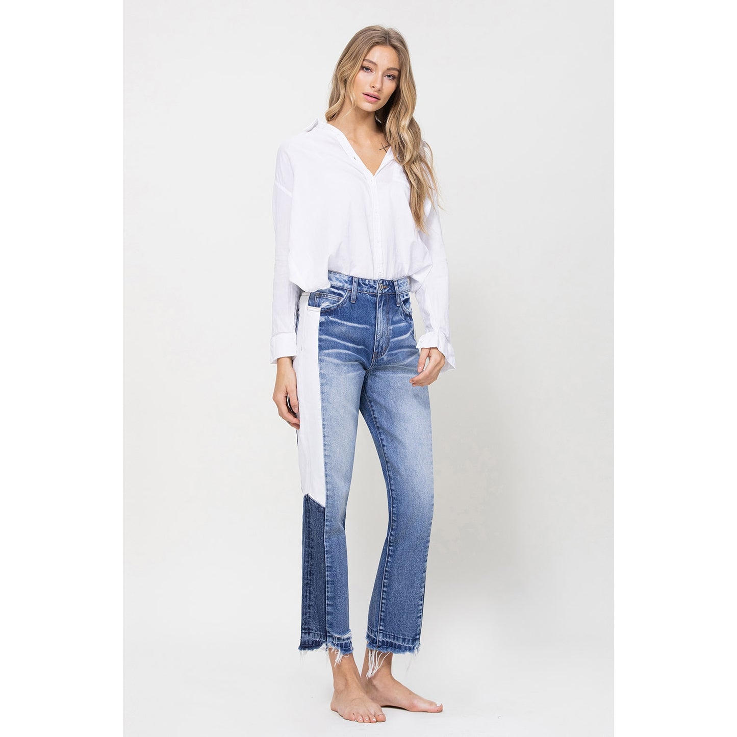 Quinn Super High Rise Crop Side Blocking Panel - Wild Luxe Boutique