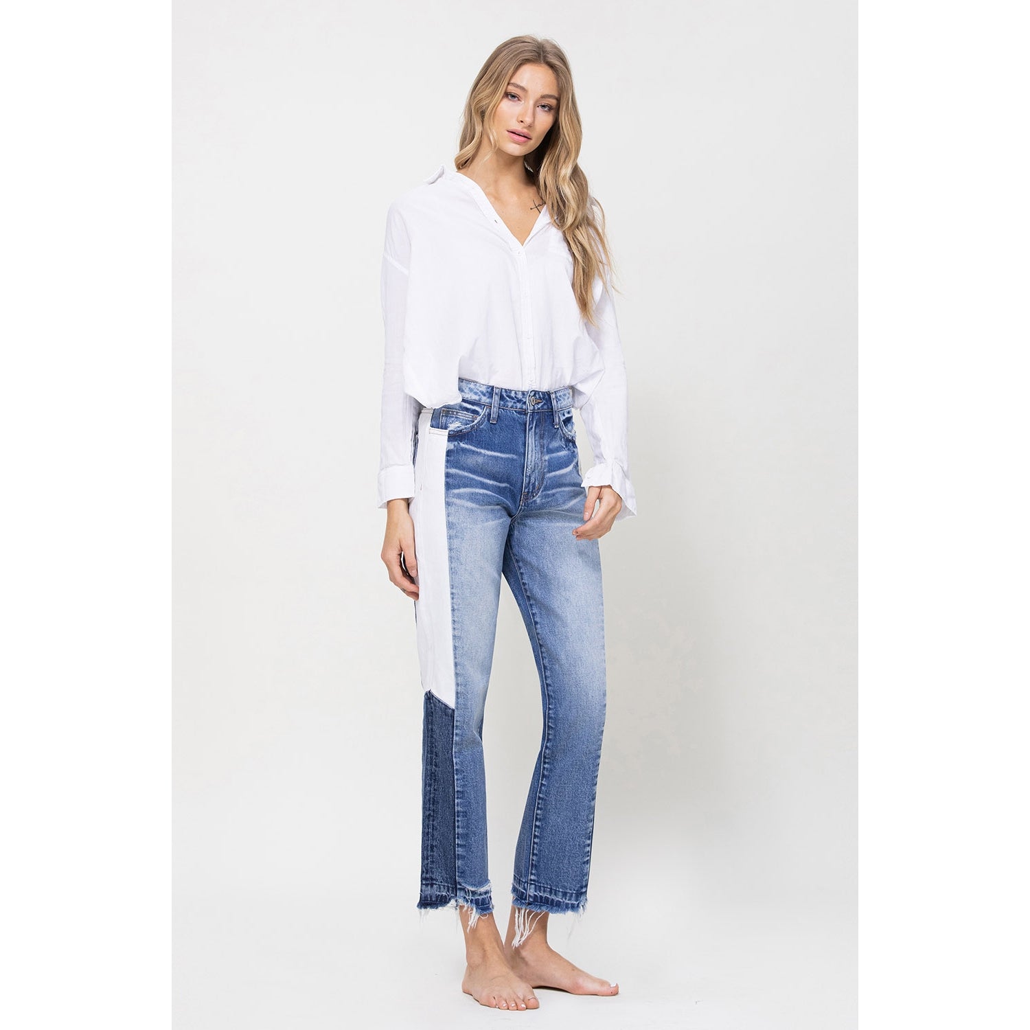 Quinn Super High Rise Crop Side Blocking Panel - Wild Luxe Boutique