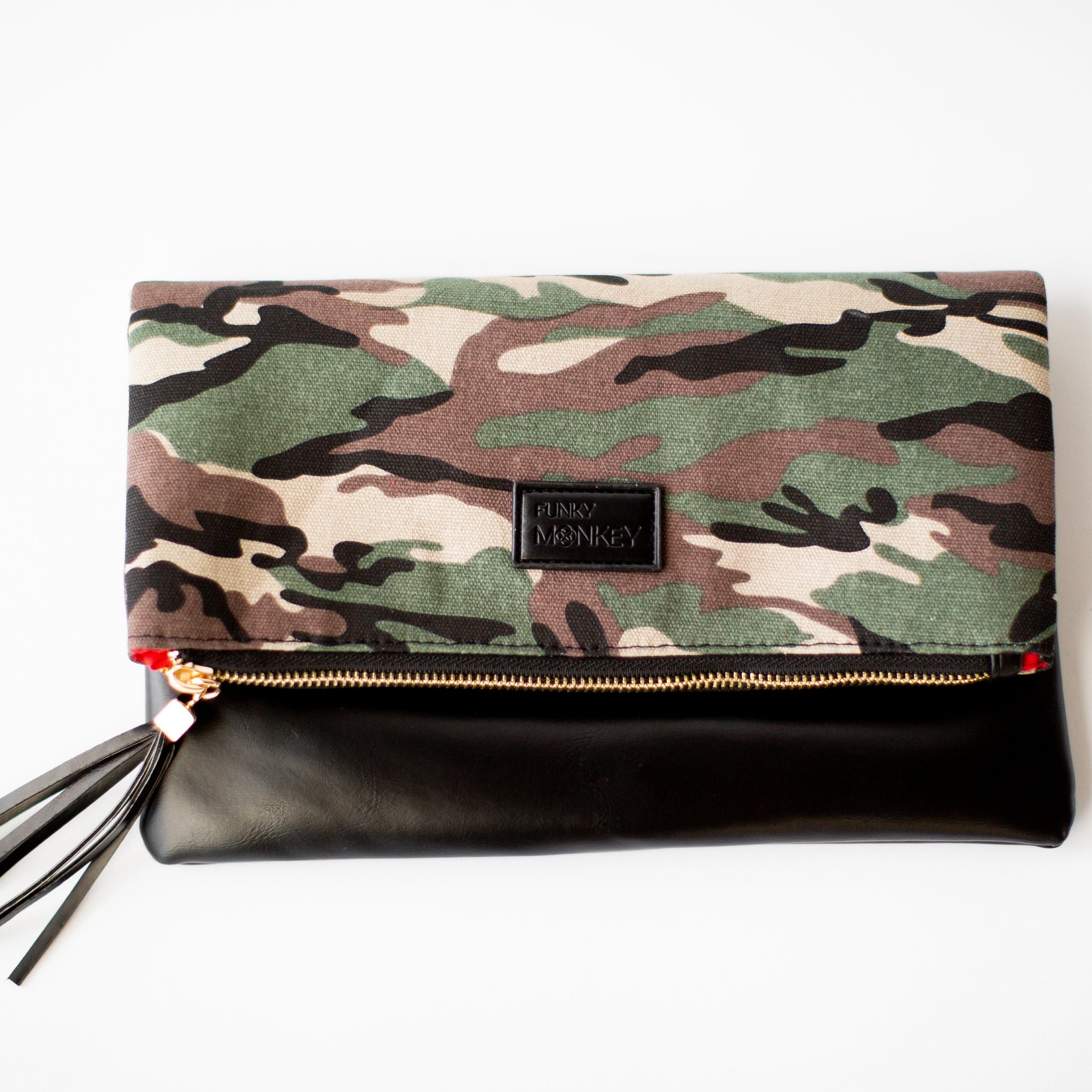 Fold Over Camo Clutch - Wild Luxe Boutique