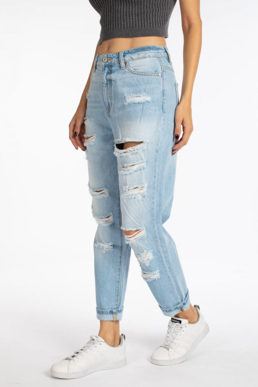 Ella High-Rise Boyfriend Jeans - Wild Luxe Boutique