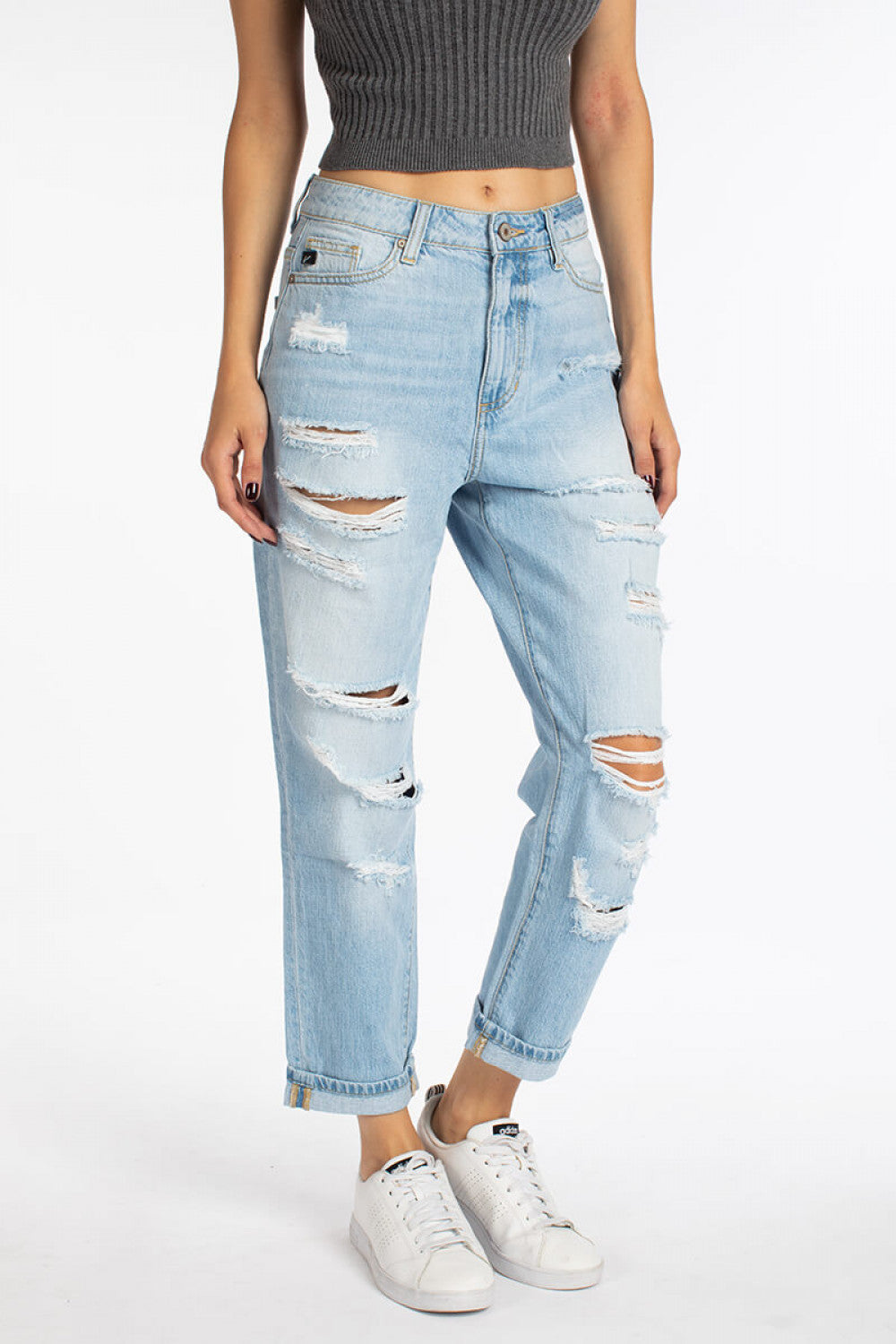 Ella High-Rise Boyfriend Jeans - Wild Luxe Boutique