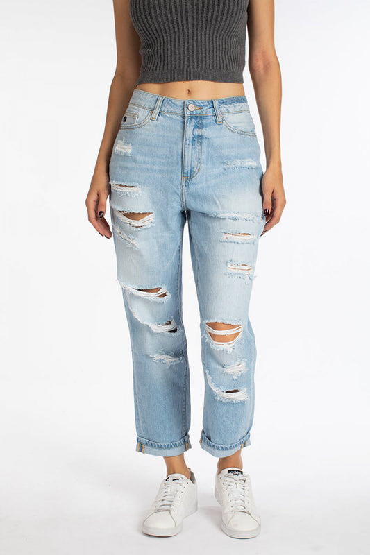 Ella High-Rise Boyfriend Jeans - Wild Luxe Boutique