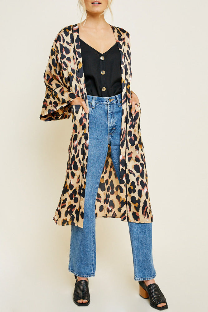 Leopard Kimono Duster - Wild Luxe Boutique