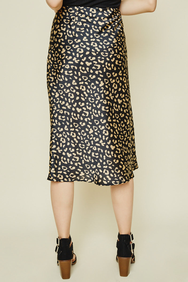 Leopard Midi Slip Skirt - Wild Luxe Boutique