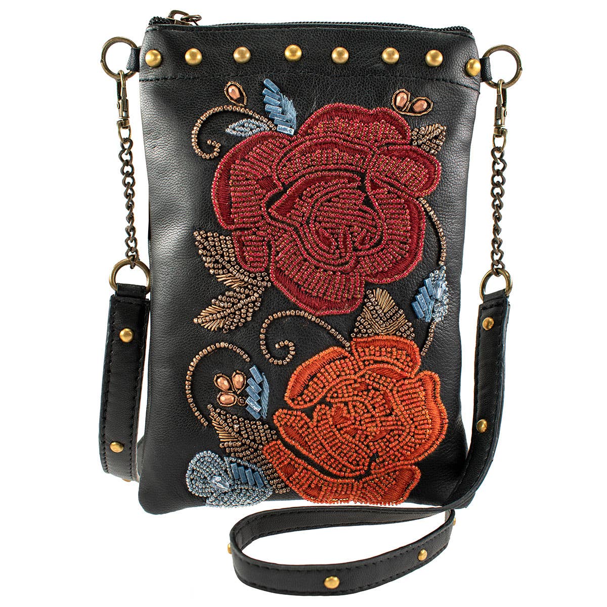 Mini sac à main bandoulière Mary Frances Rebel Rose