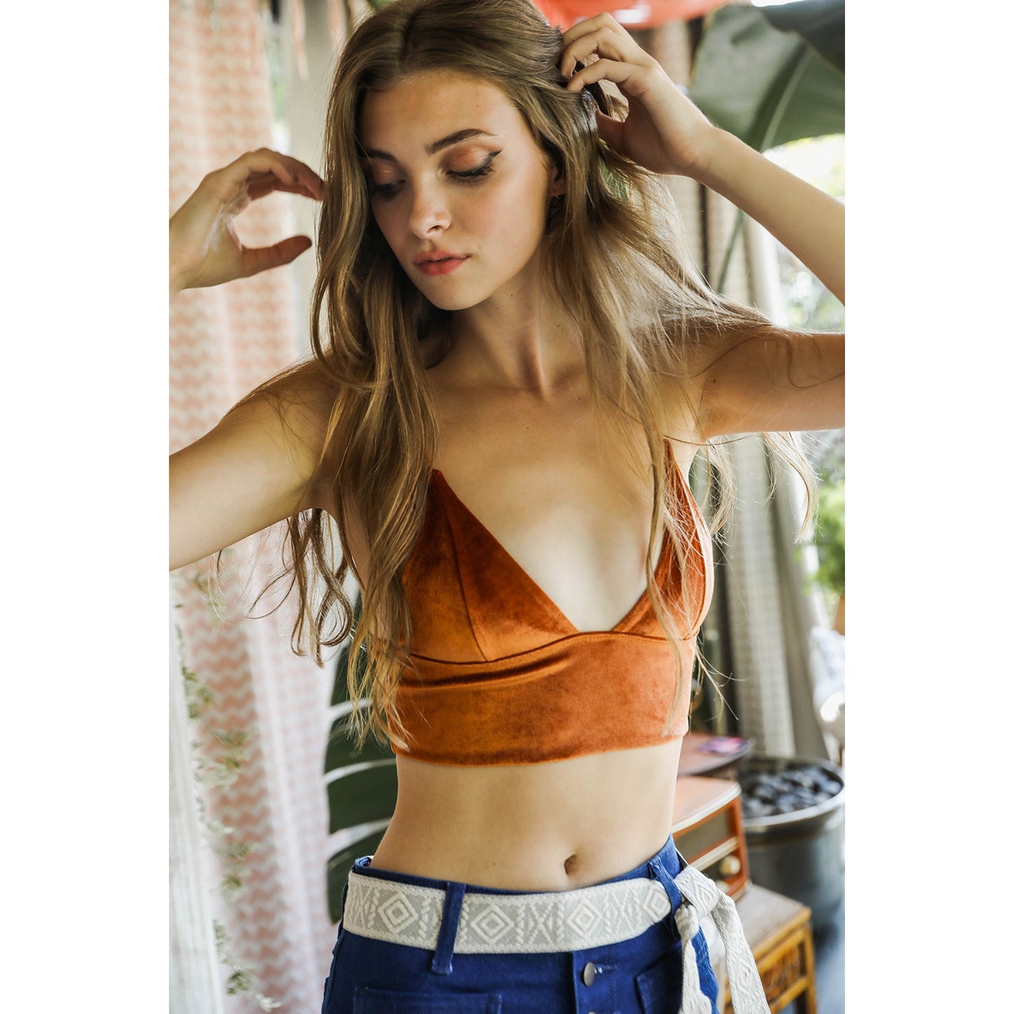 Velvet Longline Bralette - Wild Luxe Boutique