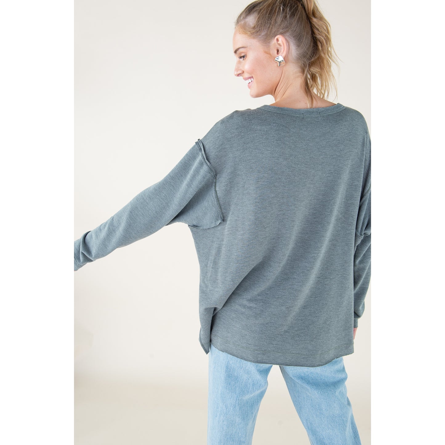 Olive Animal Print Pocket Top - Wild Luxe Boutique