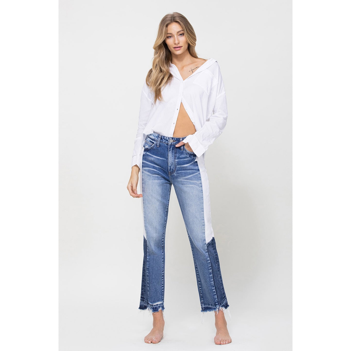 Quinn Super High Rise Crop Side Blocking Panel - Wild Luxe Boutique