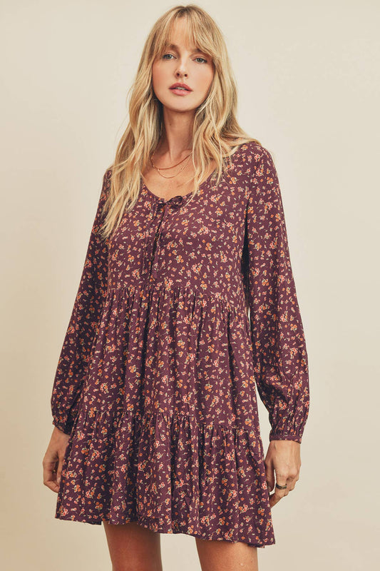 Fall Feeling Tiered Swing Dress