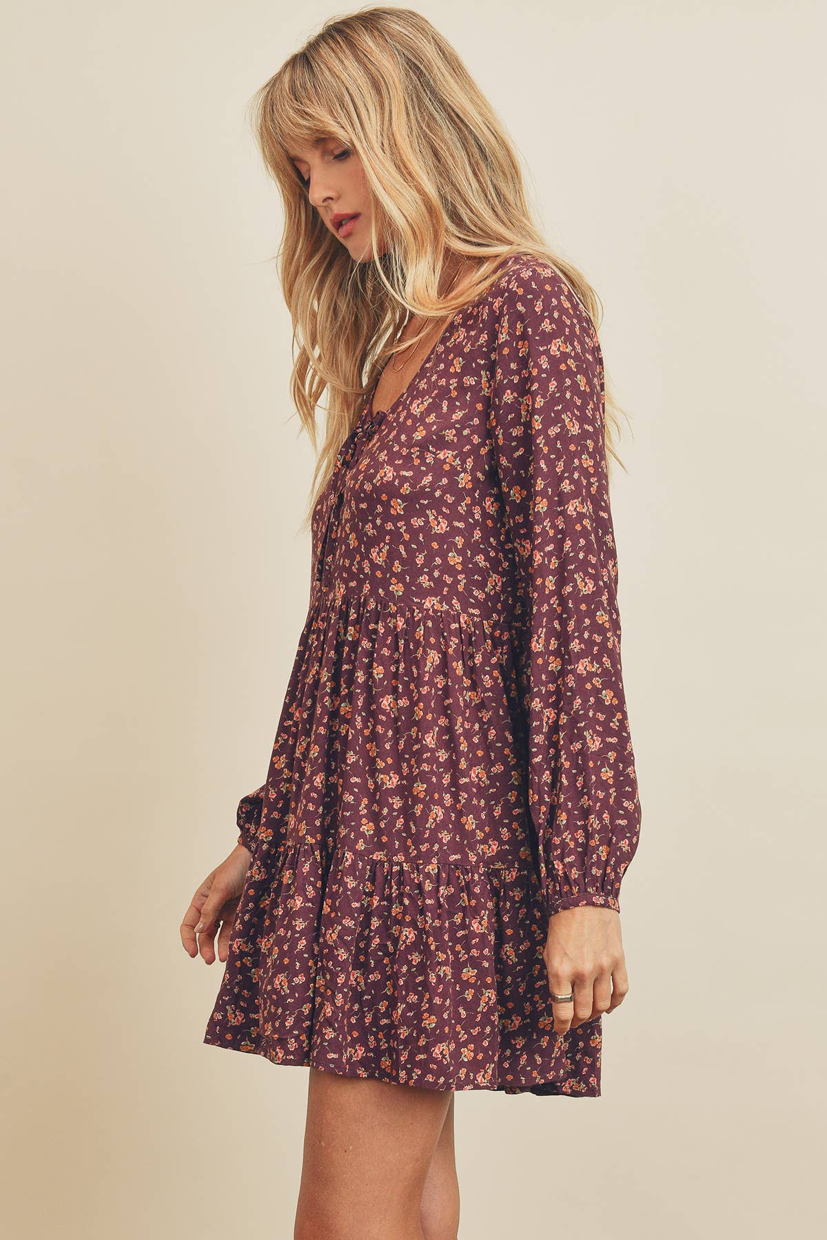 Fall Feeling Tiered Swing Dress