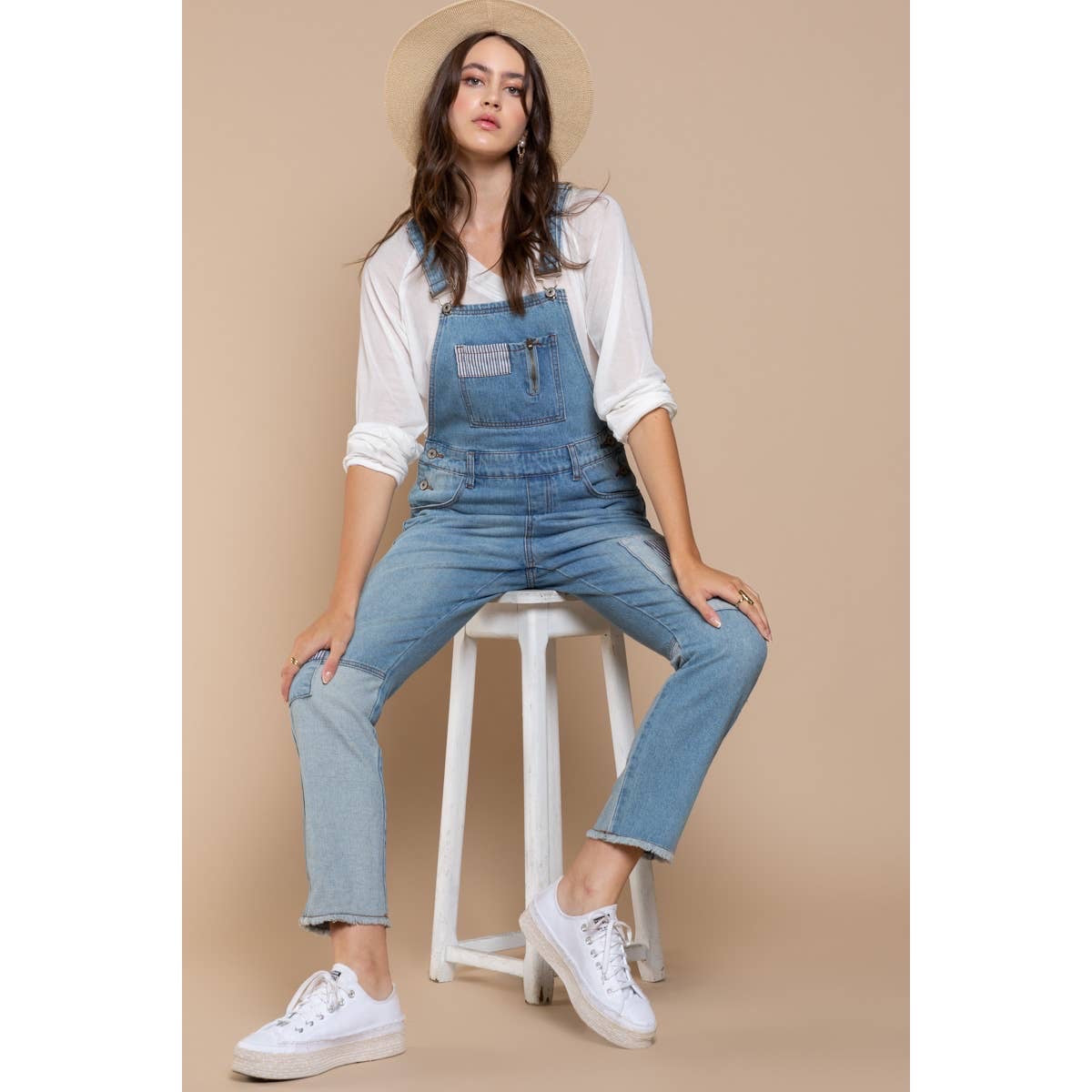 Patchwork Denim Overalls - Wild Luxe Boutique