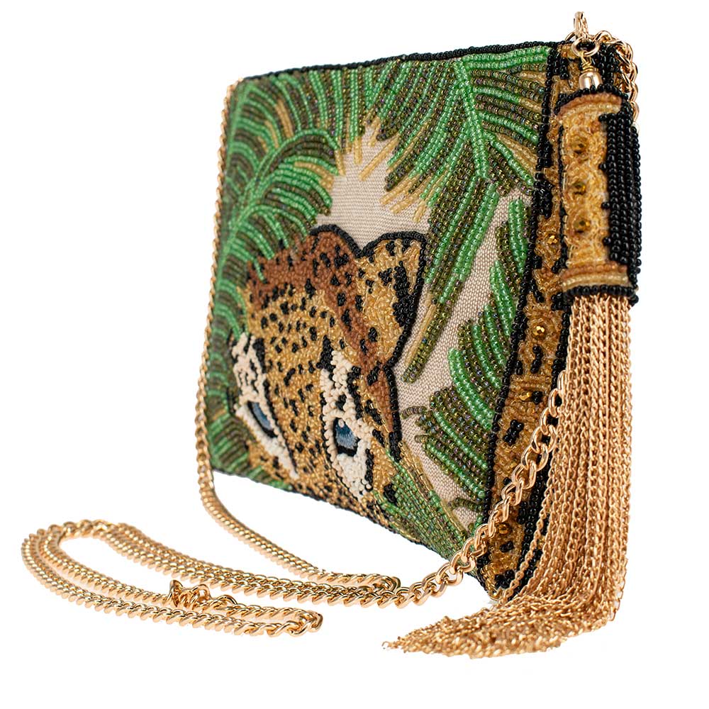 Mary Frances “Safari Beaded Leopard” Crossbody Clutch - Wild Luxe Boutique