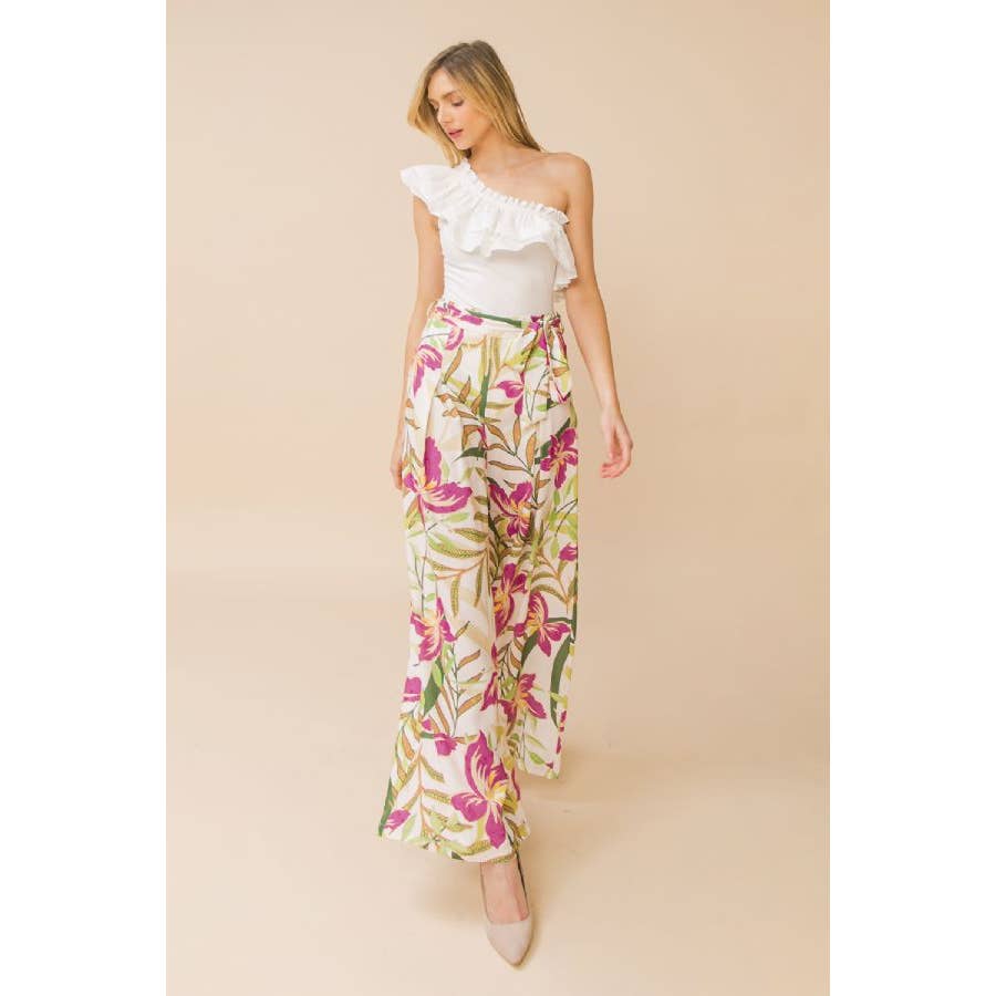 Pantalon fleuri Nuit de perfection