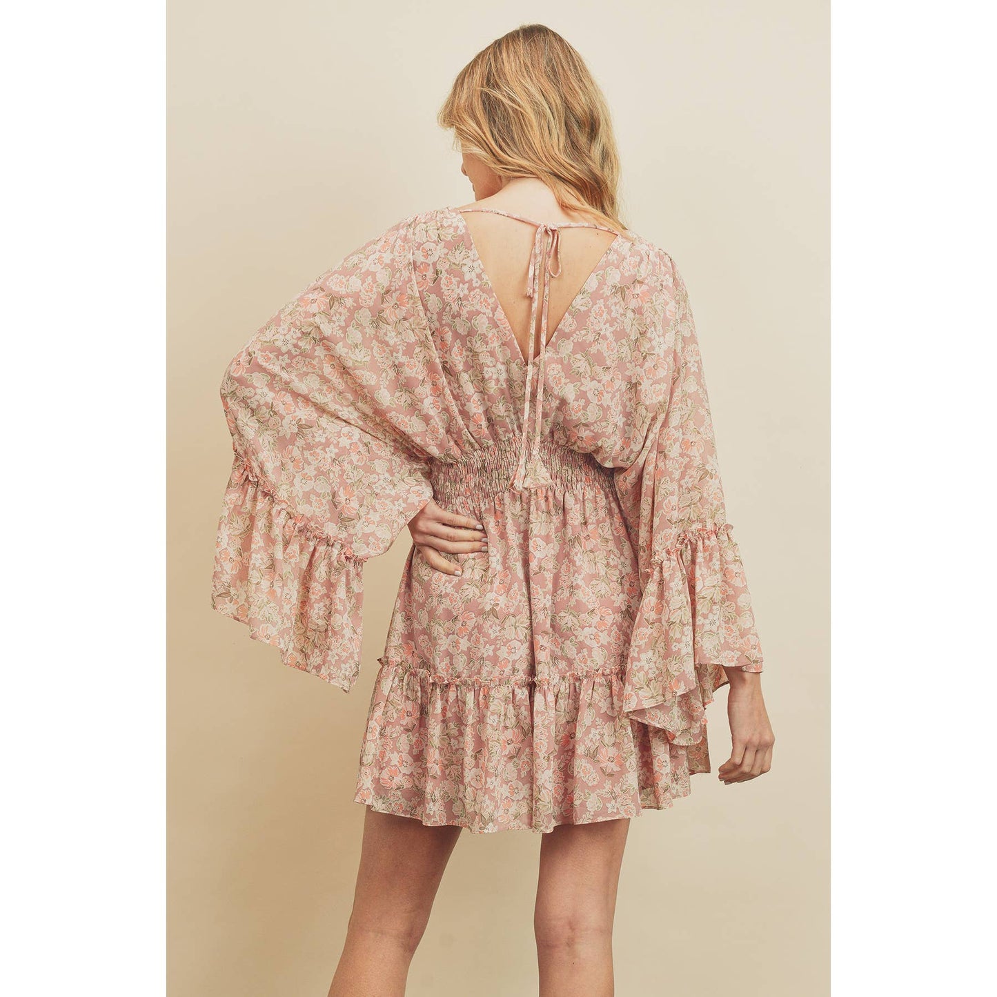 Paris Butterfly Mini Dress in French Pink