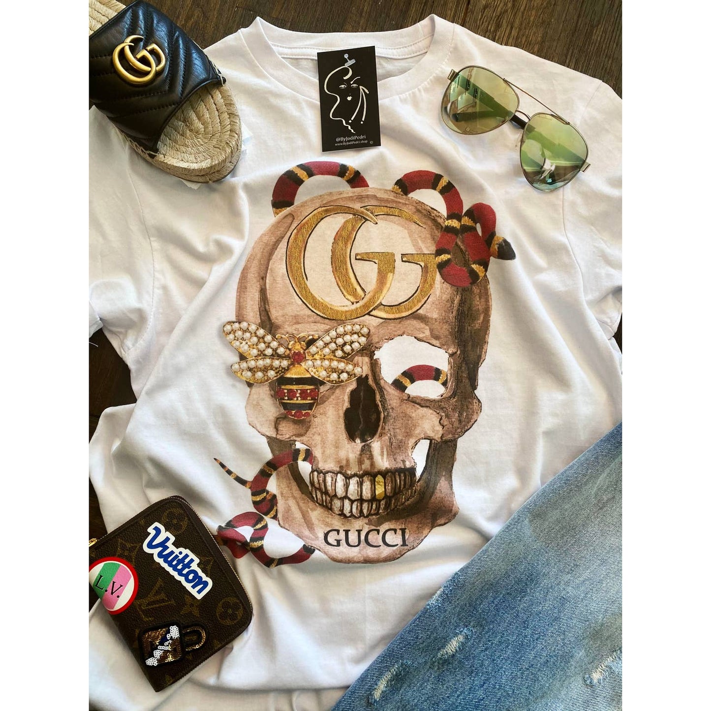 Snake & Skull Graphic Tee - Wild Luxe Boutique
