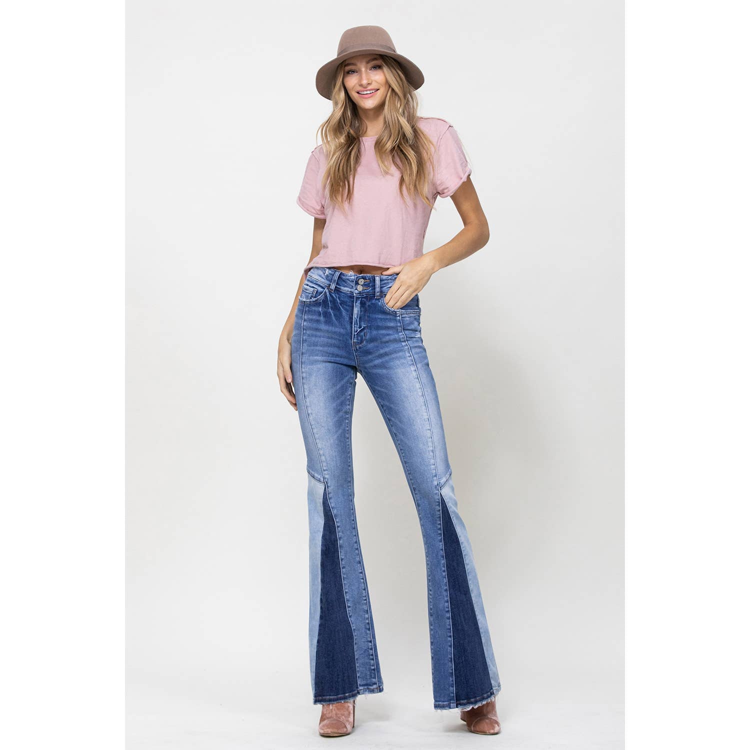Bonnie Paneled Super Flare Jeans - Wild Luxe Boutique