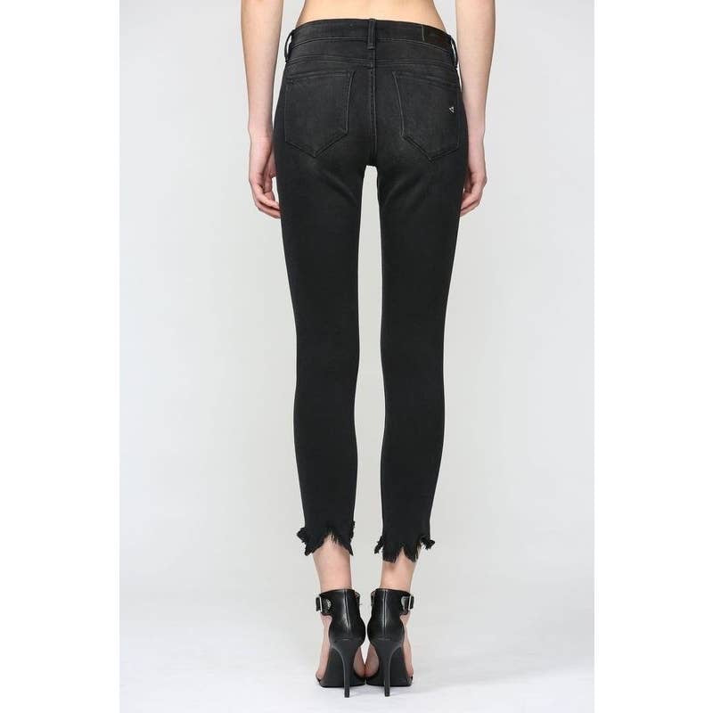 Black Frayed Skinny Jeans by Hidden Jeans - Wild Luxe Boutique