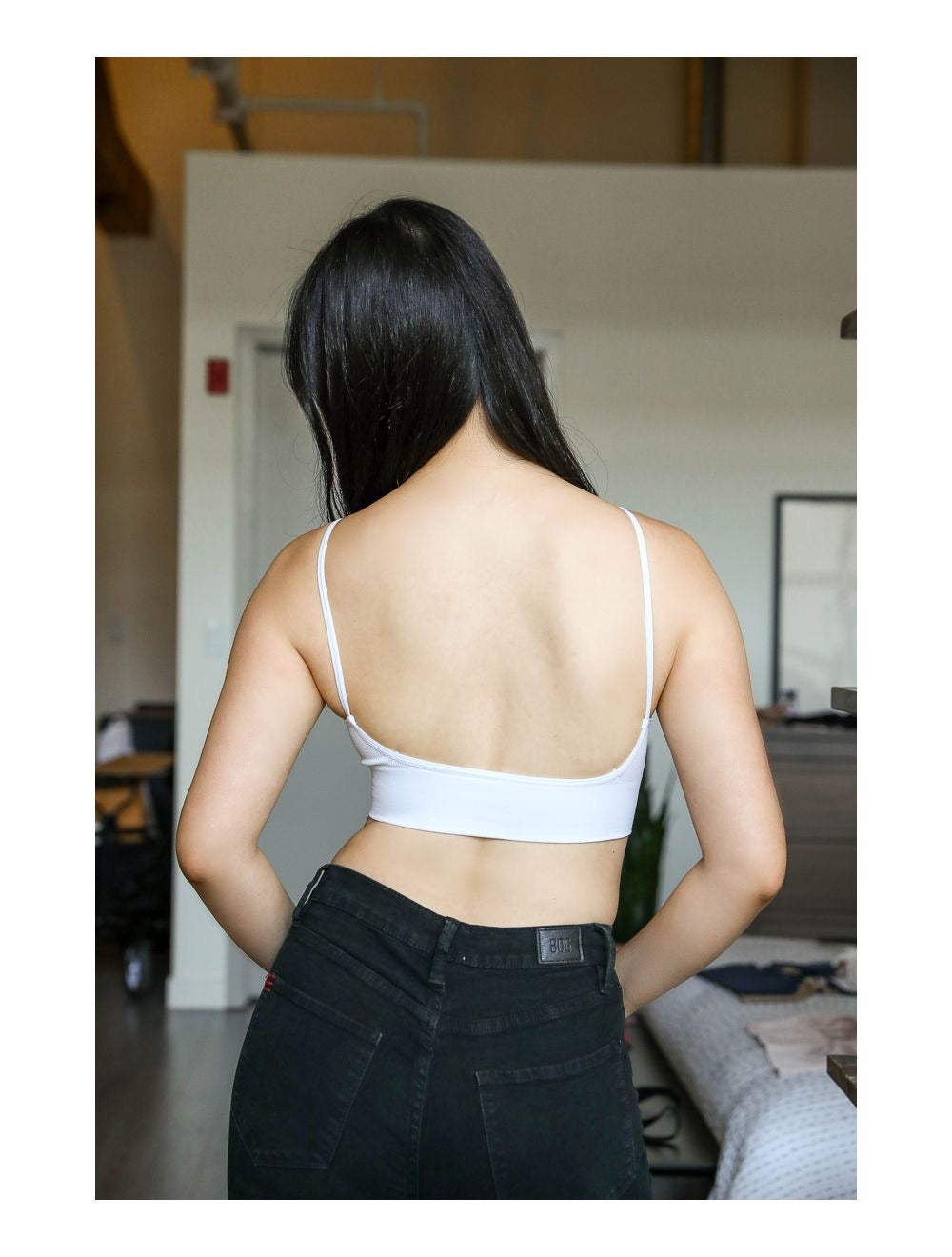 Ivory Low Back Seamless Bralette - Wild Luxe Boutique