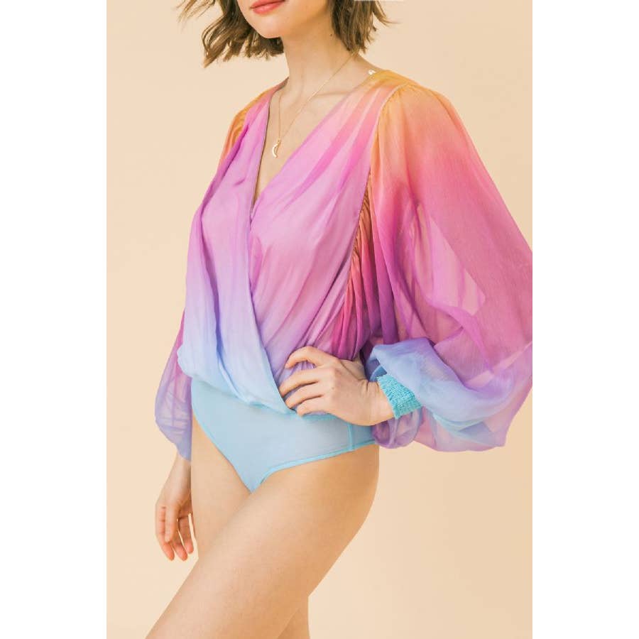 Ombre Woven printed bodysuit
