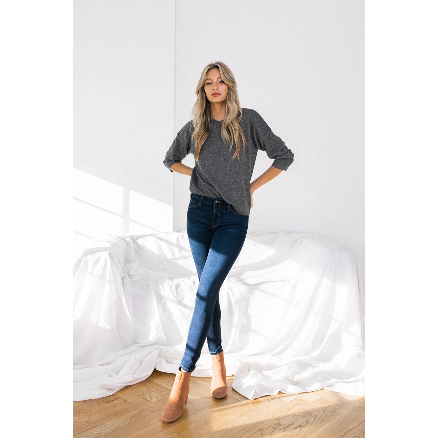Masie Mid-Rise Ankle Skinny Jeans - Wild Luxe Boutique