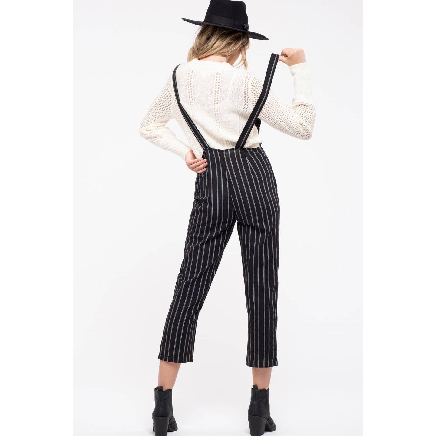 Black Pinstriped Jumpsuit - Wild Luxe Boutique