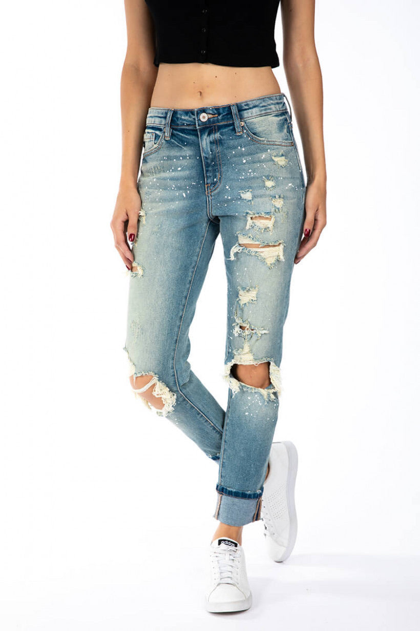 Luna Distressed Boyfriend Jeans - Wild Luxe Boutique