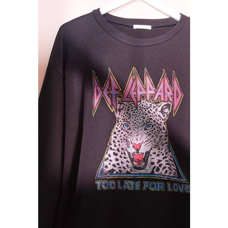 Def Leppard Graphic Sweatshirt - Wild Luxe Boutique