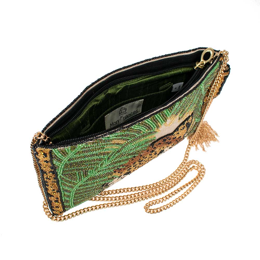 Mary Frances “Safari Beaded Leopard” Crossbody Clutch - Wild Luxe Boutique