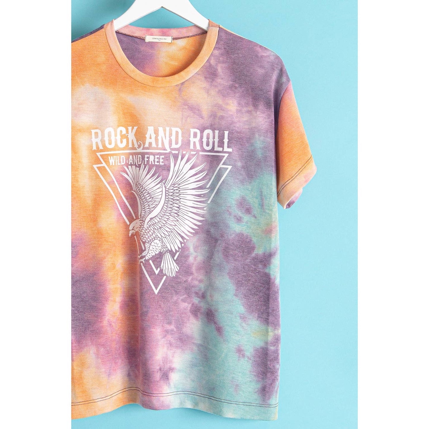 Sunkist Rock and Roll Tie Dye Graphic Tee - Wild Luxe Boutique