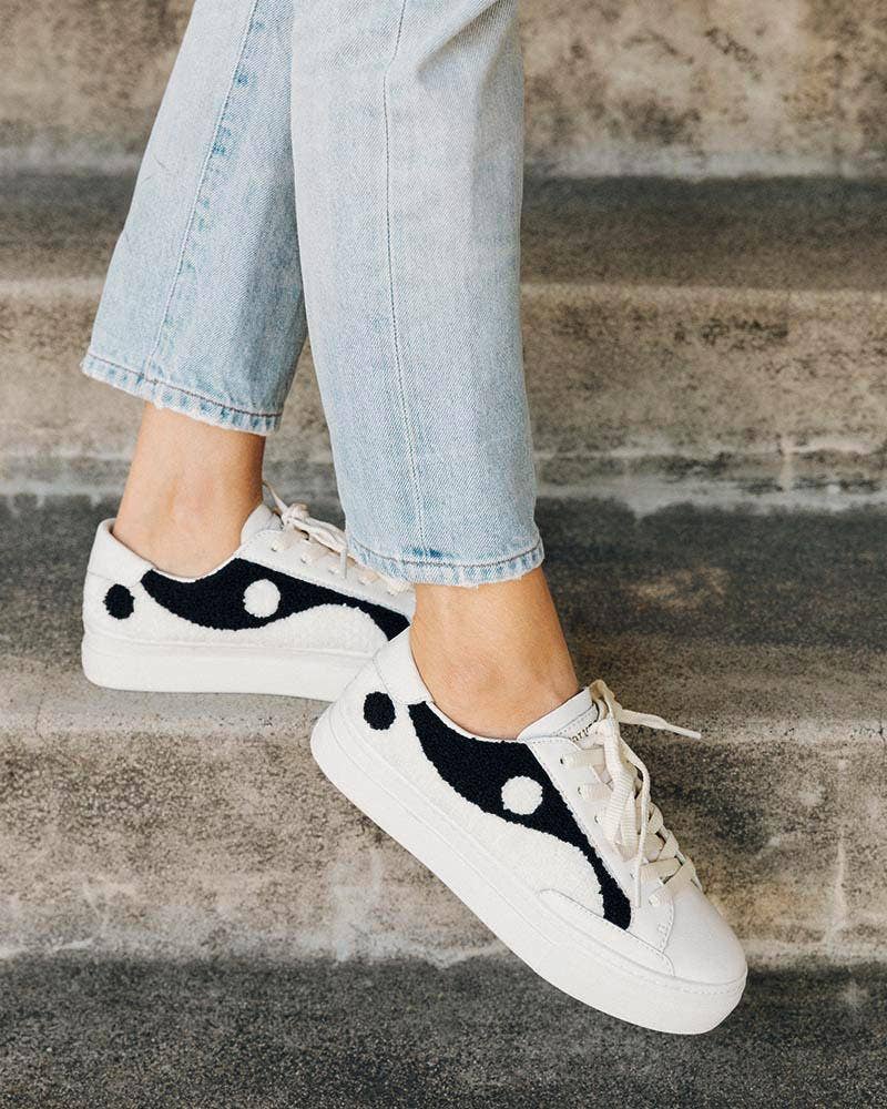 Soludos Yin Yang Platform Embroidered Sneakers