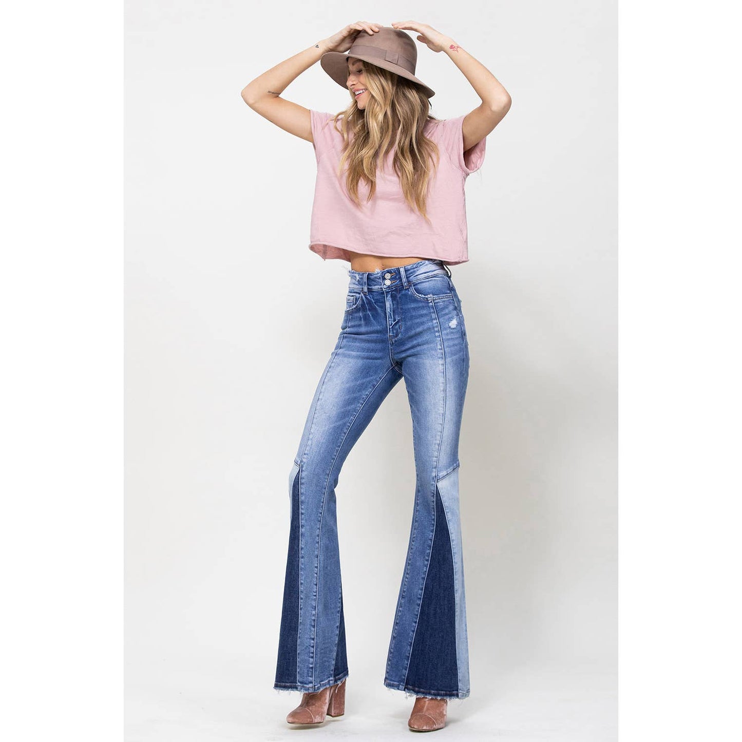 Bonnie Paneled Super Flare Jeans - Wild Luxe Boutique