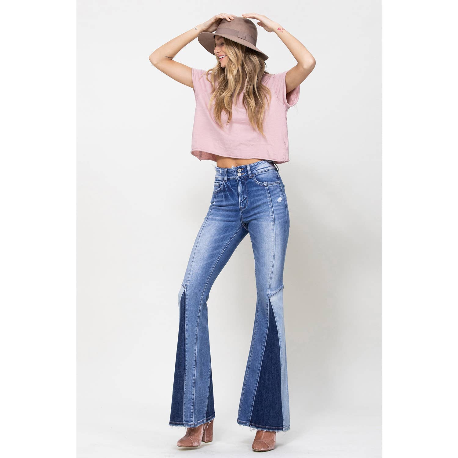 Bonnie Paneled Super Flare Jeans - Wild Luxe Boutique