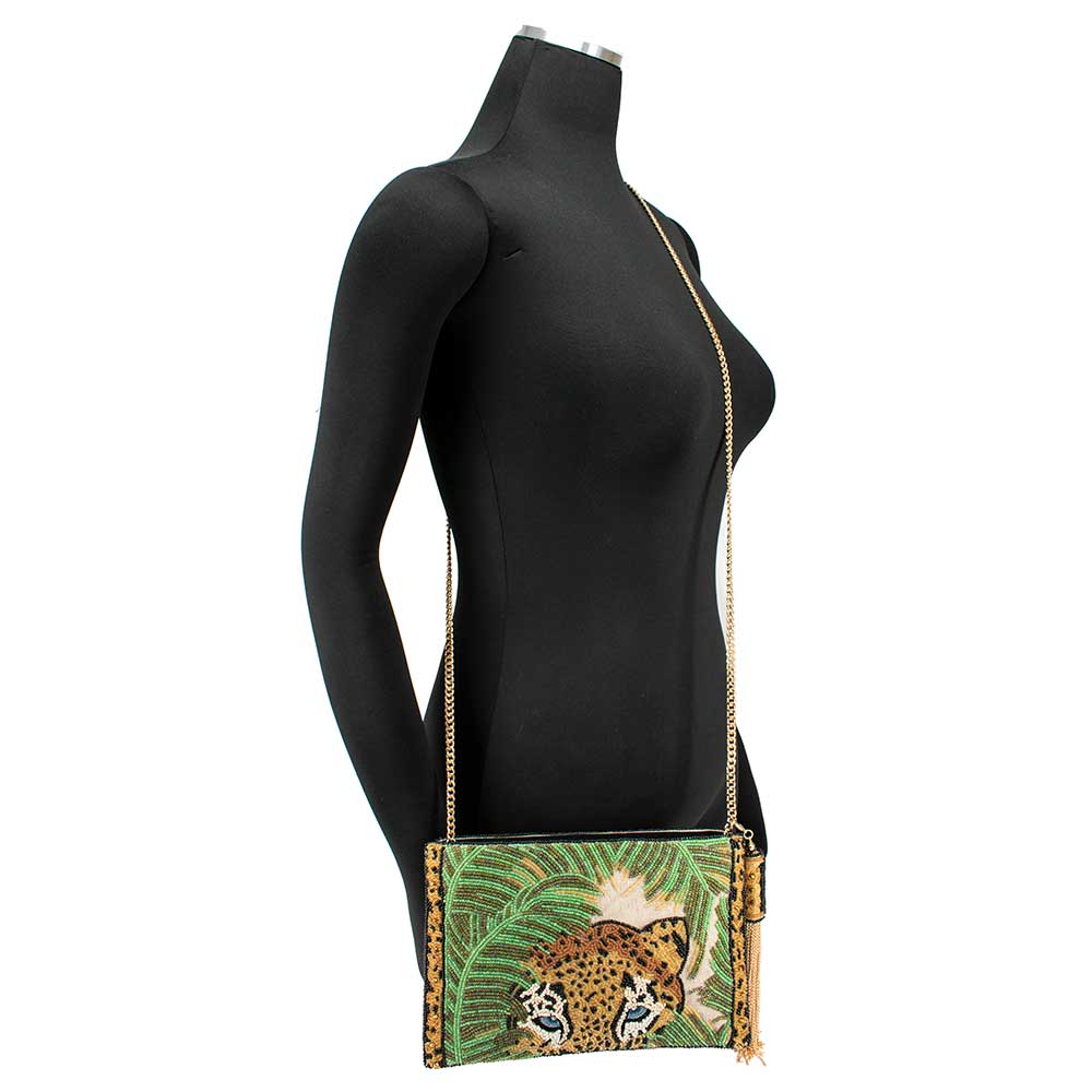 Mary Frances “Safari Beaded Leopard” Crossbody Clutch - Wild Luxe Boutique