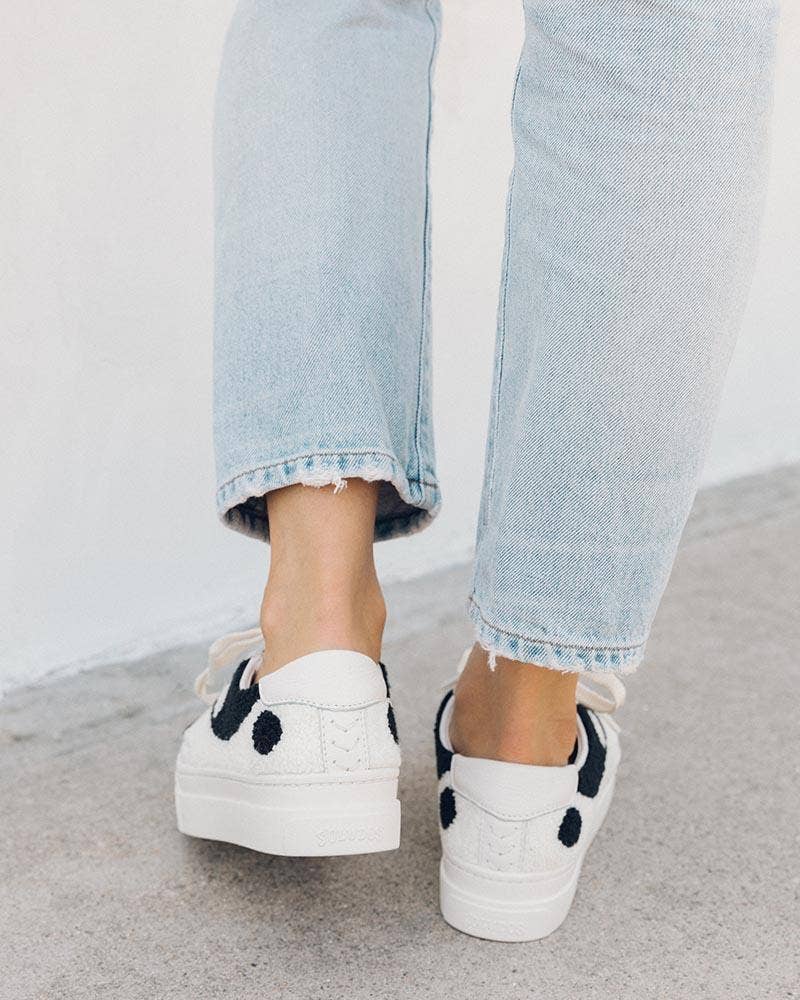 Soludos Yin Yang Platform Embroidered Sneakers