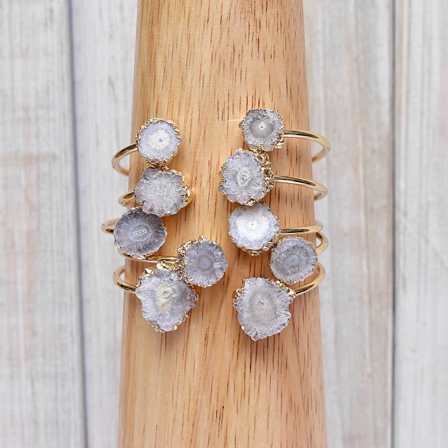 White Stalactite Cuff Bracelet - Wild Luxe Boutique
