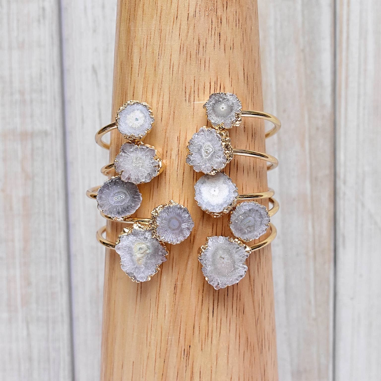 White Stalactite Cuff Bracelet - Wild Luxe Boutique