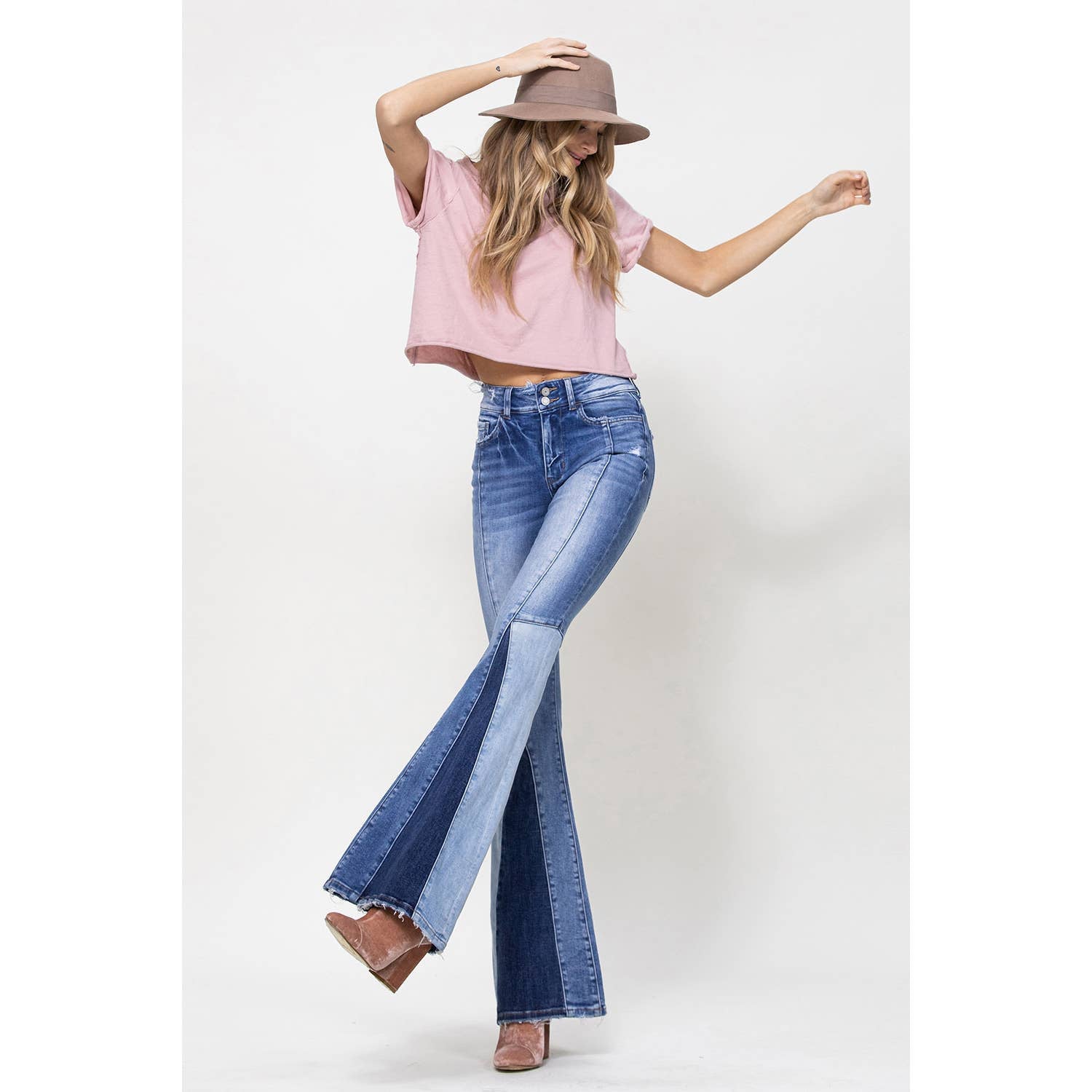 Bonnie Paneled Super Flare Jeans - Wild Luxe Boutique