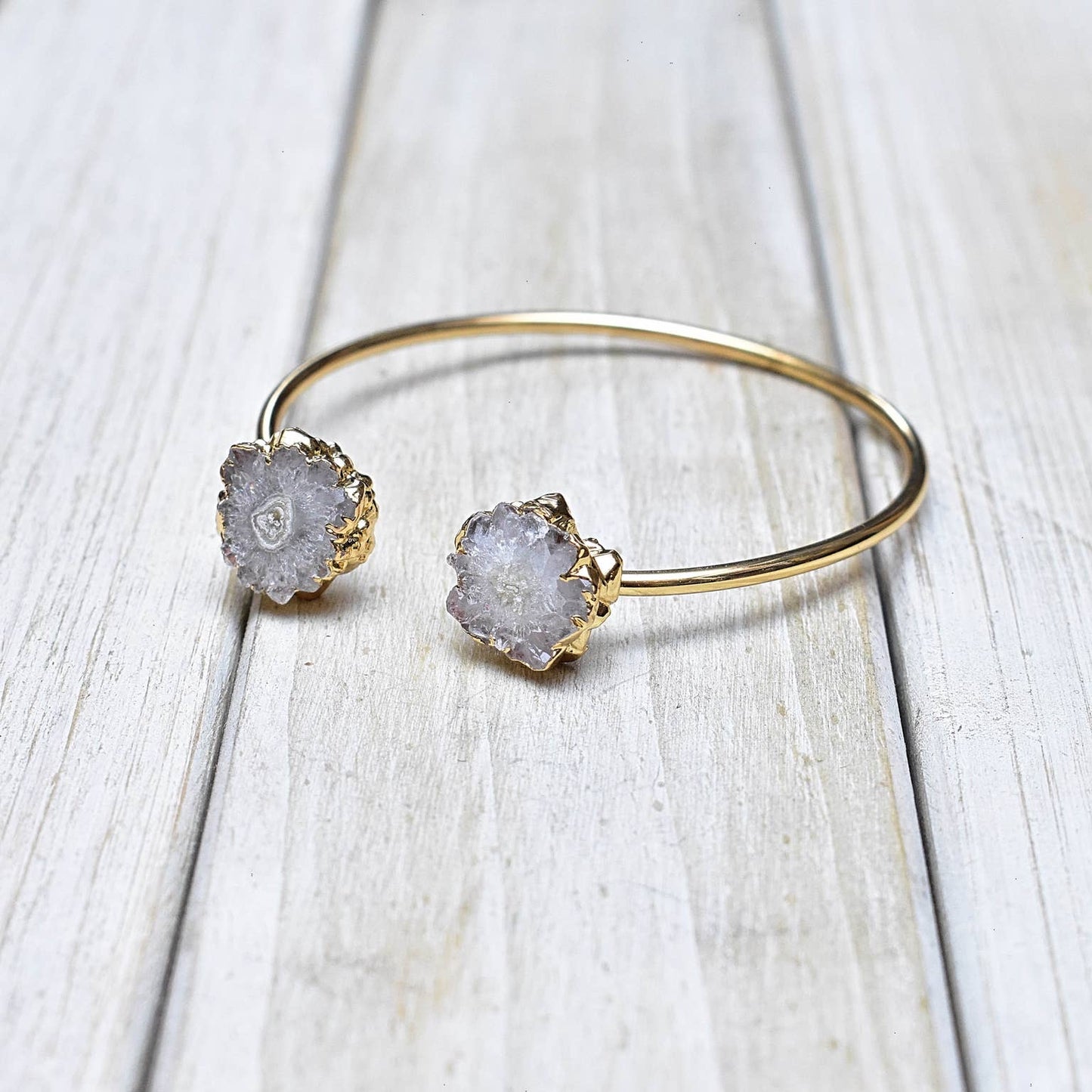 White Stalactite Cuff Bracelet - Wild Luxe Boutique