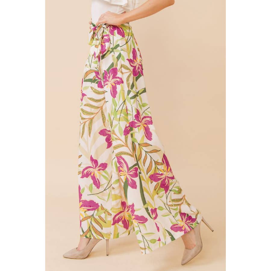 Pantalon fleuri Nuit de perfection
