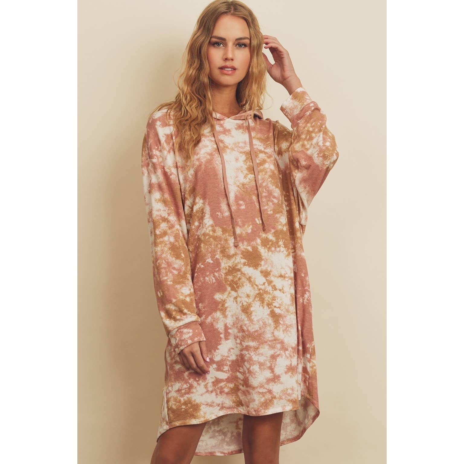 Tie-Dye French Terry Hoodie Dress - Wild Luxe Boutique