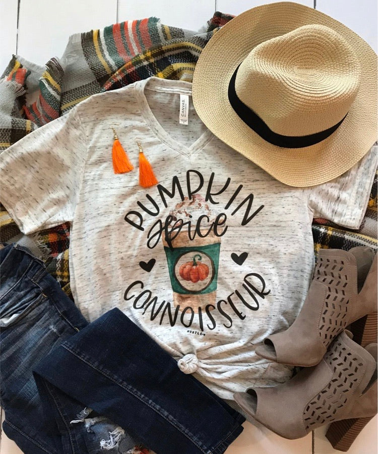 Pumpkin Spice Connoisseur Graphic Tee - Wild Luxe Boutique