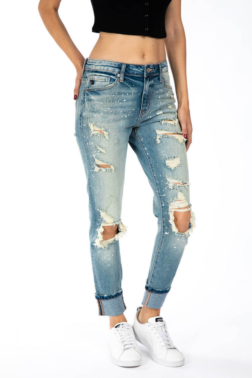 Luna Distressed Boyfriend Jeans - Wild Luxe Boutique