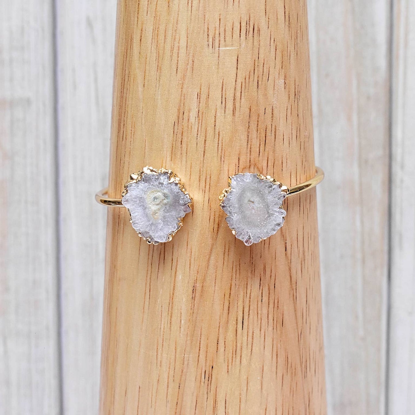 White Stalactite Cuff Bracelet - Wild Luxe Boutique