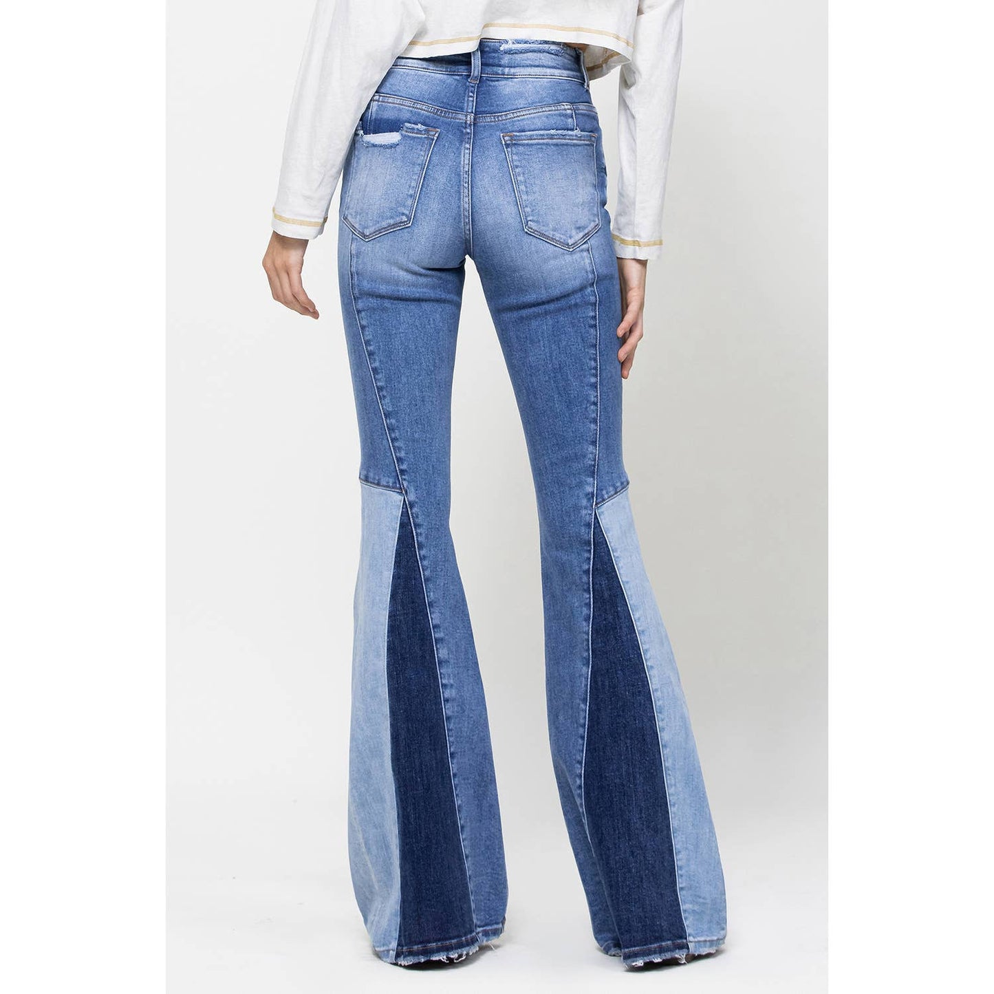 Bonnie Paneled Super Flare Jeans - Wild Luxe Boutique