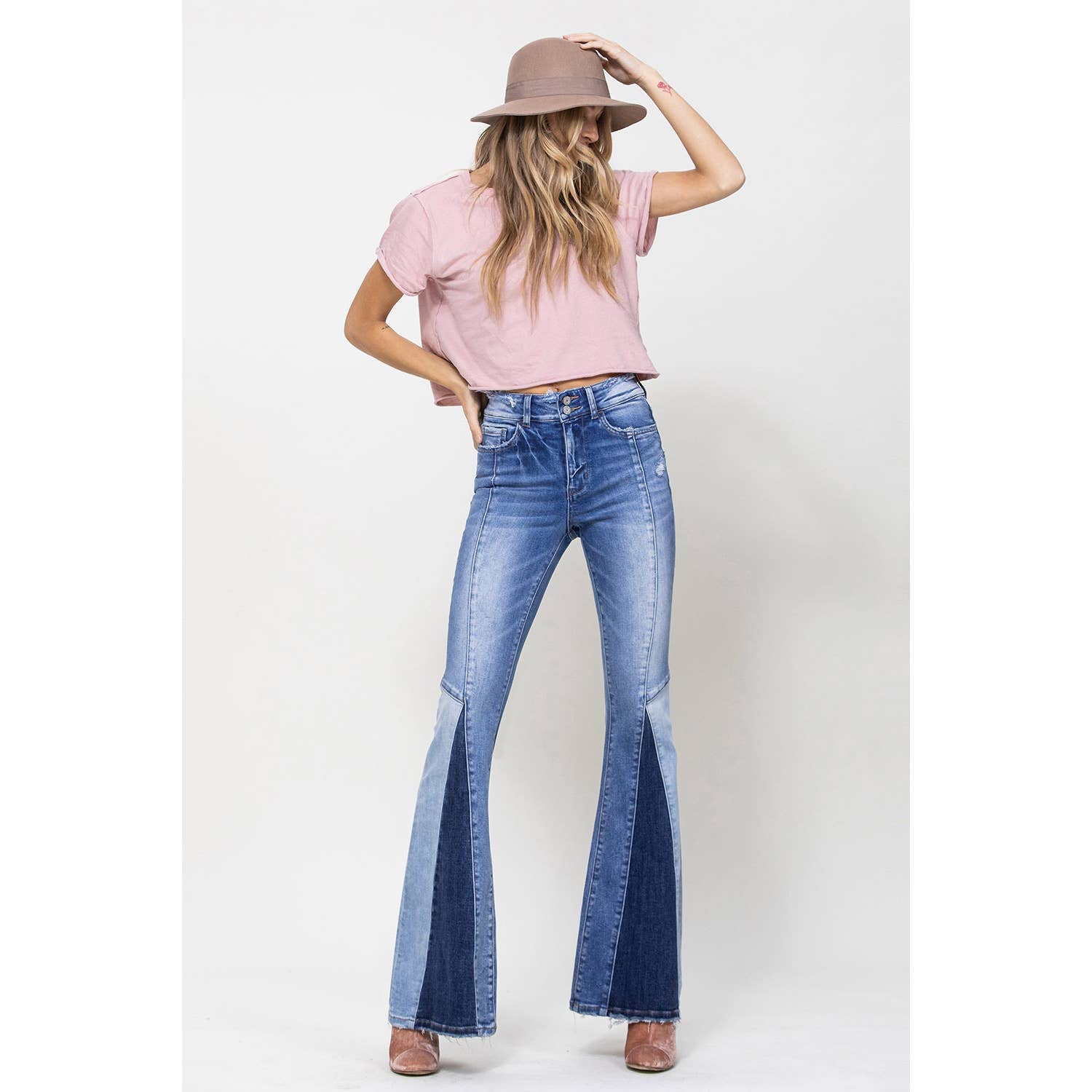 Bonnie Paneled Super Flare Jeans - Wild Luxe Boutique