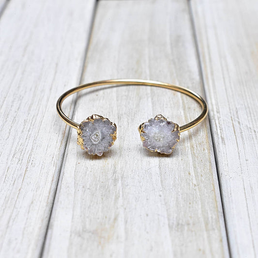 White Stalactite Cuff Bracelet - Wild Luxe Boutique